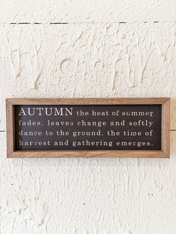 Small Autumn Sign