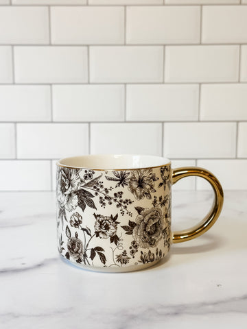 Brown Delft Coffee Mug - 14oz.