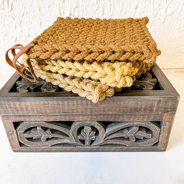 Hand Crocheted Cotton Pot Holder