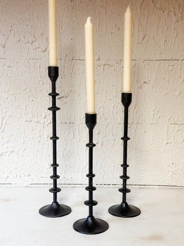 Black Iron Candle Taper Holders