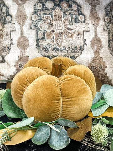 Brown Velvet Pumpkin