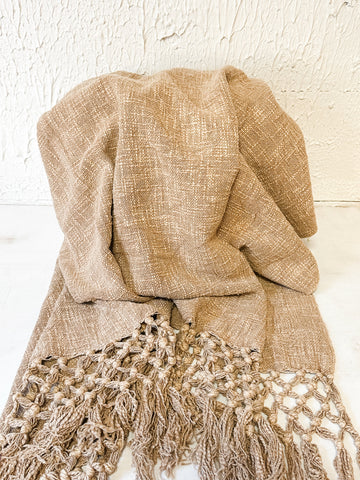 Woven Cotton Slub Throw