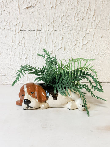 Ceramic Beagle Planter