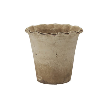 Terra-cotta Planter With Ruffled Edge
