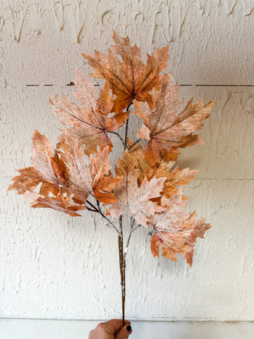 Iced Maple Leaf Spray, Brown