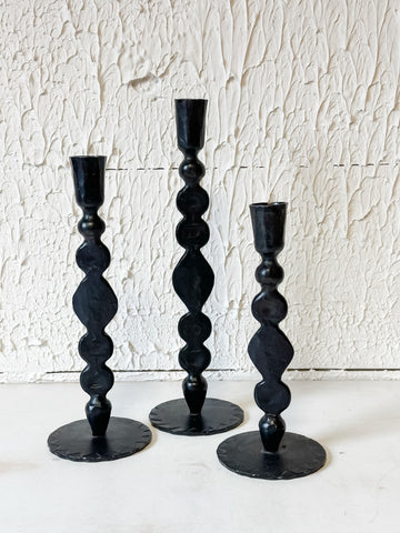 Forged Black Iron Taper Holders