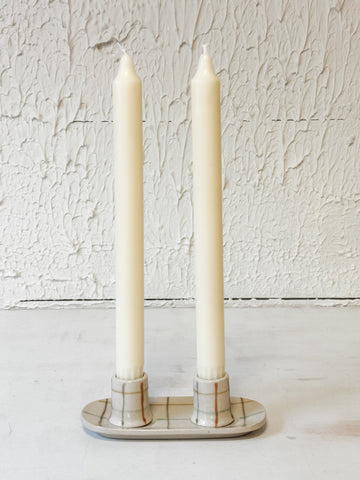 Stoneware Taper Holder Multi Color