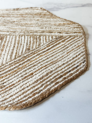 Cotton & Jute Octagon Placemat