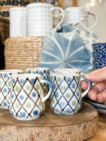 Hand-Painted Stoneware Creamer, 2 Styles