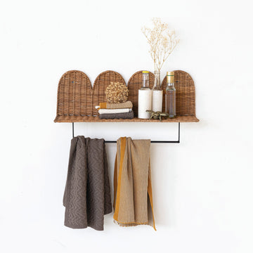 Rattan Wicker Wall Shelf