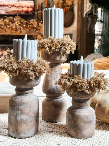 Terracotta Pillar Candle Holder