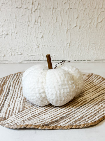 White Fabric Pumpkin