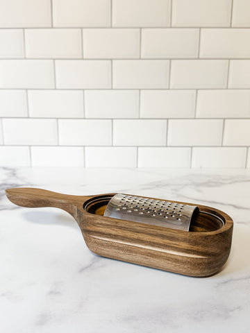Wood and Stainless Steel Grater