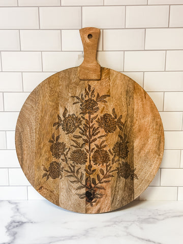 Flower Cluster Paddle Cheese Board