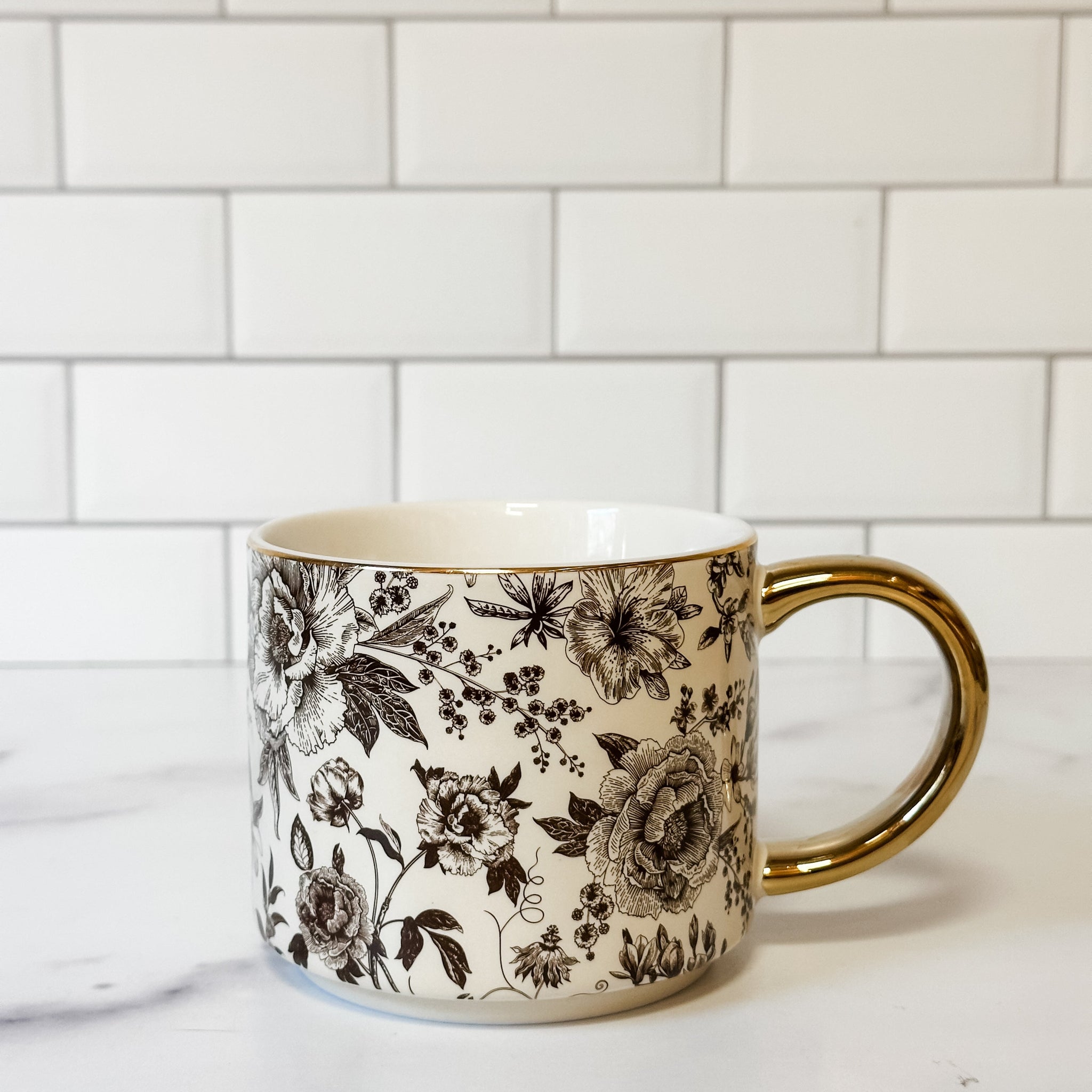 Brown Delft Coffee Mug - 14oz.