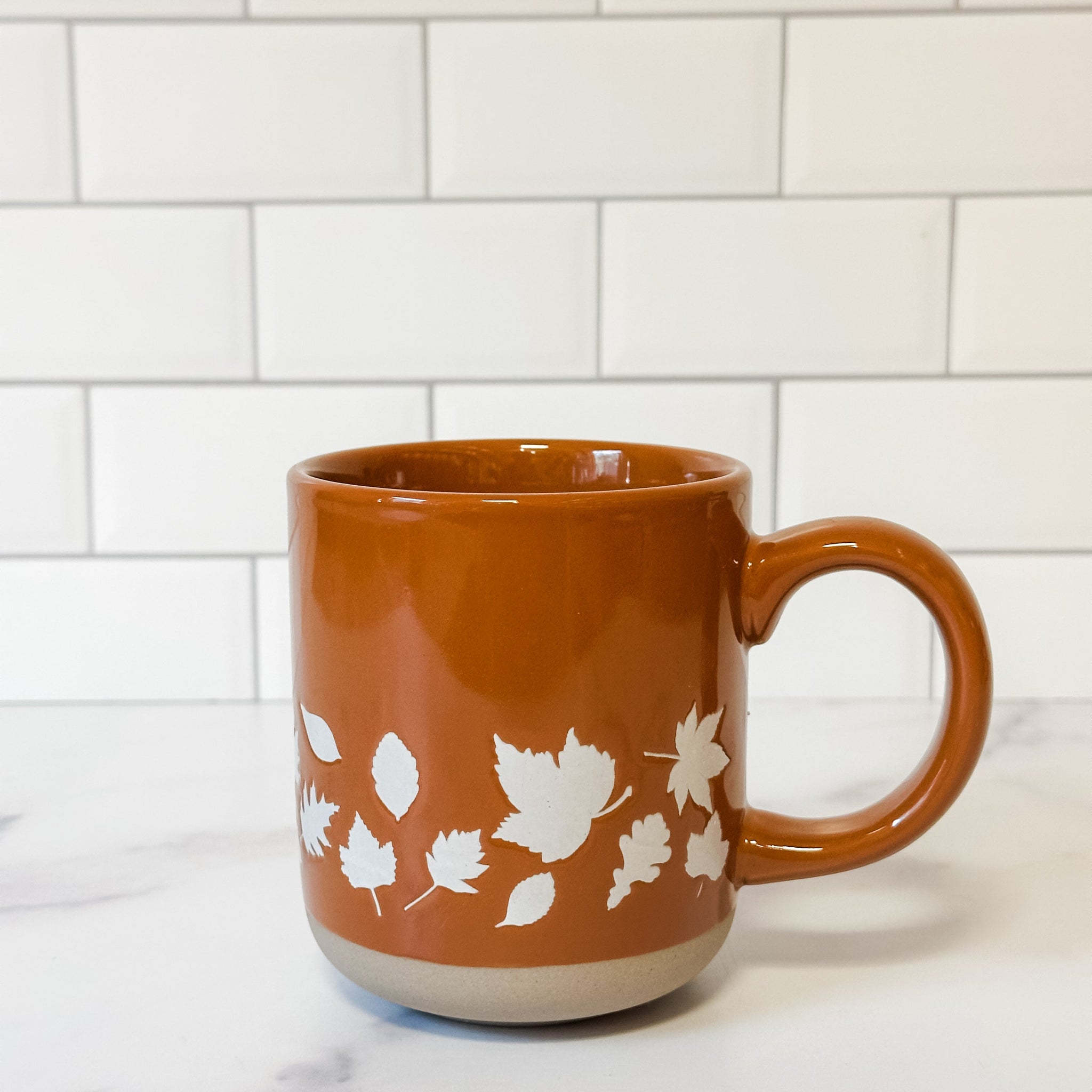Fall Leaves Stoneware Coffee Mug