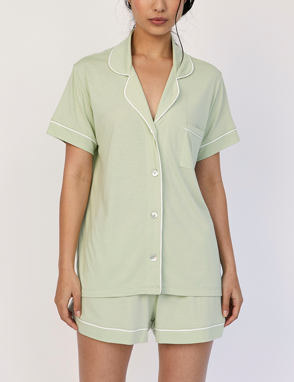 Boyfriend PJ Set Short Aloe