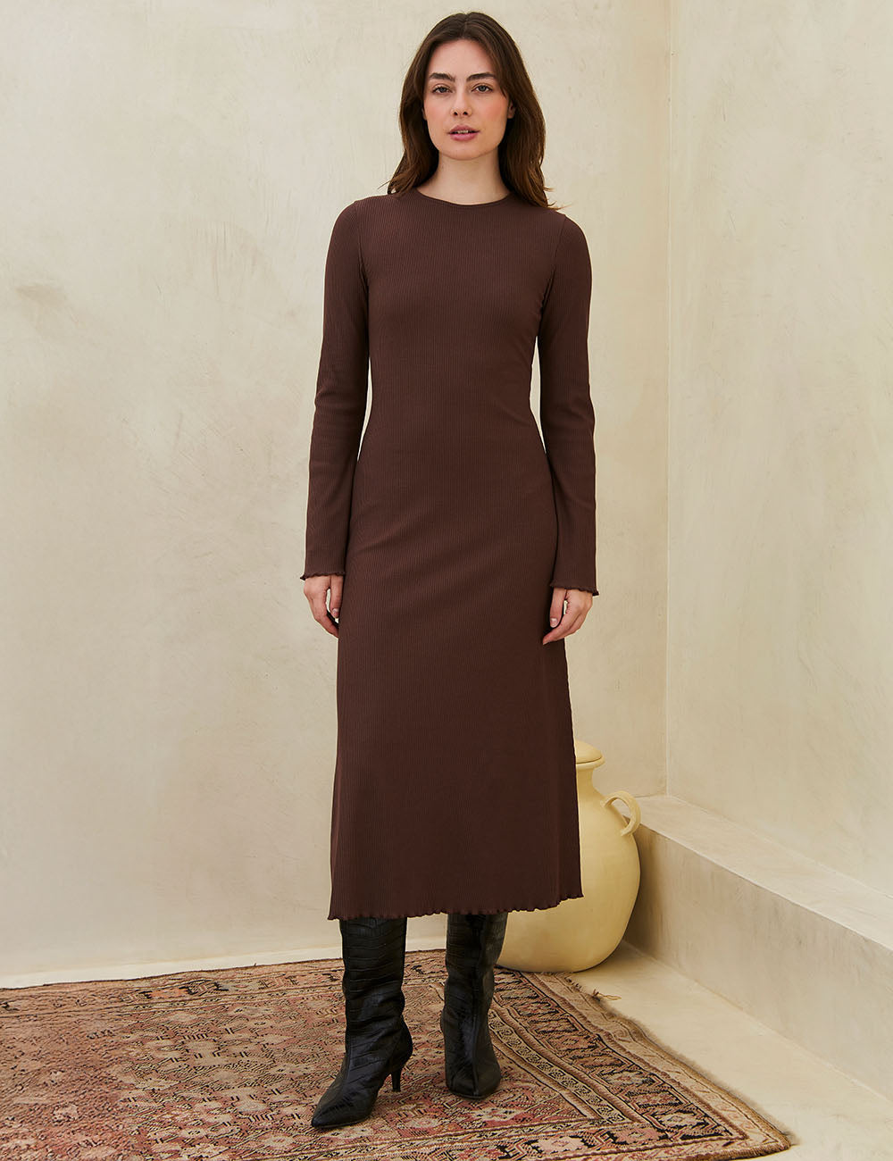 Amalia Dress Chocolate