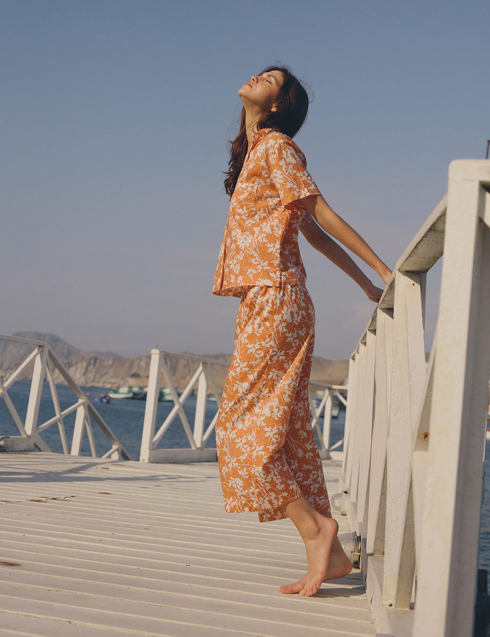 Boyfriend Aria PJ Set Orange Blossom