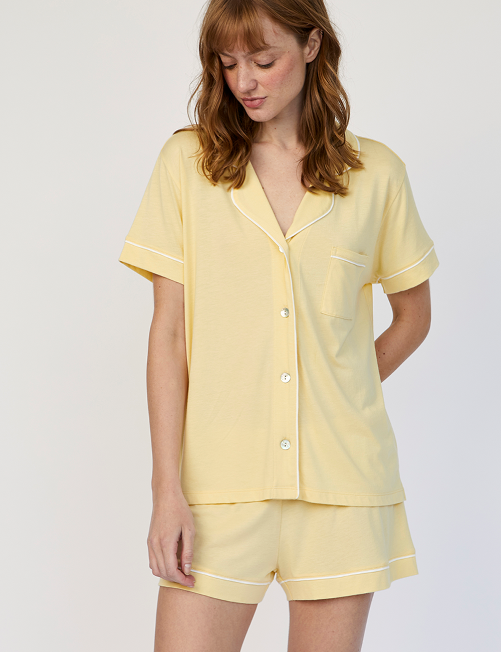 Boyfriend PJ Set Short Lime