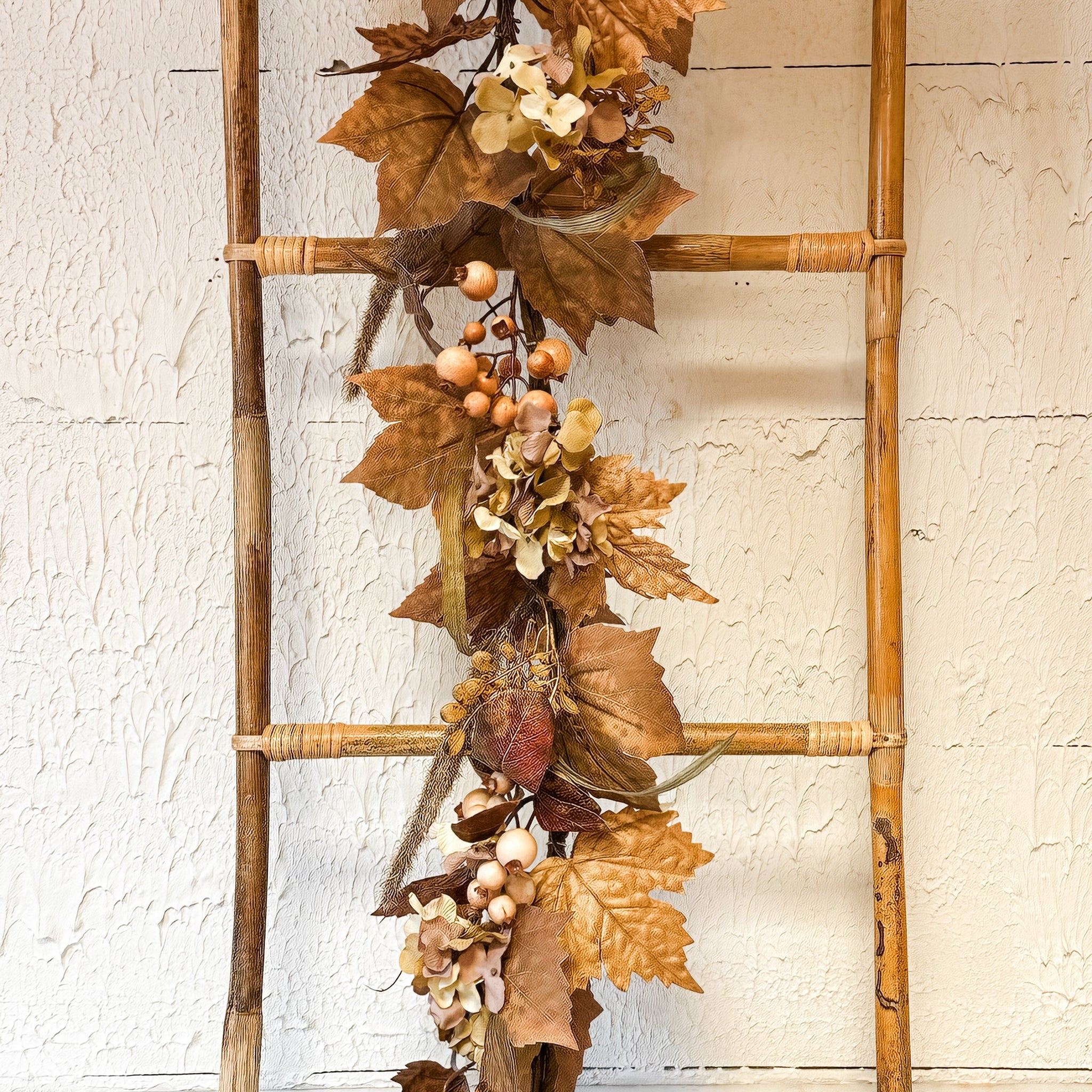Faux Maple Leaf & Berry Garland – 6' Long