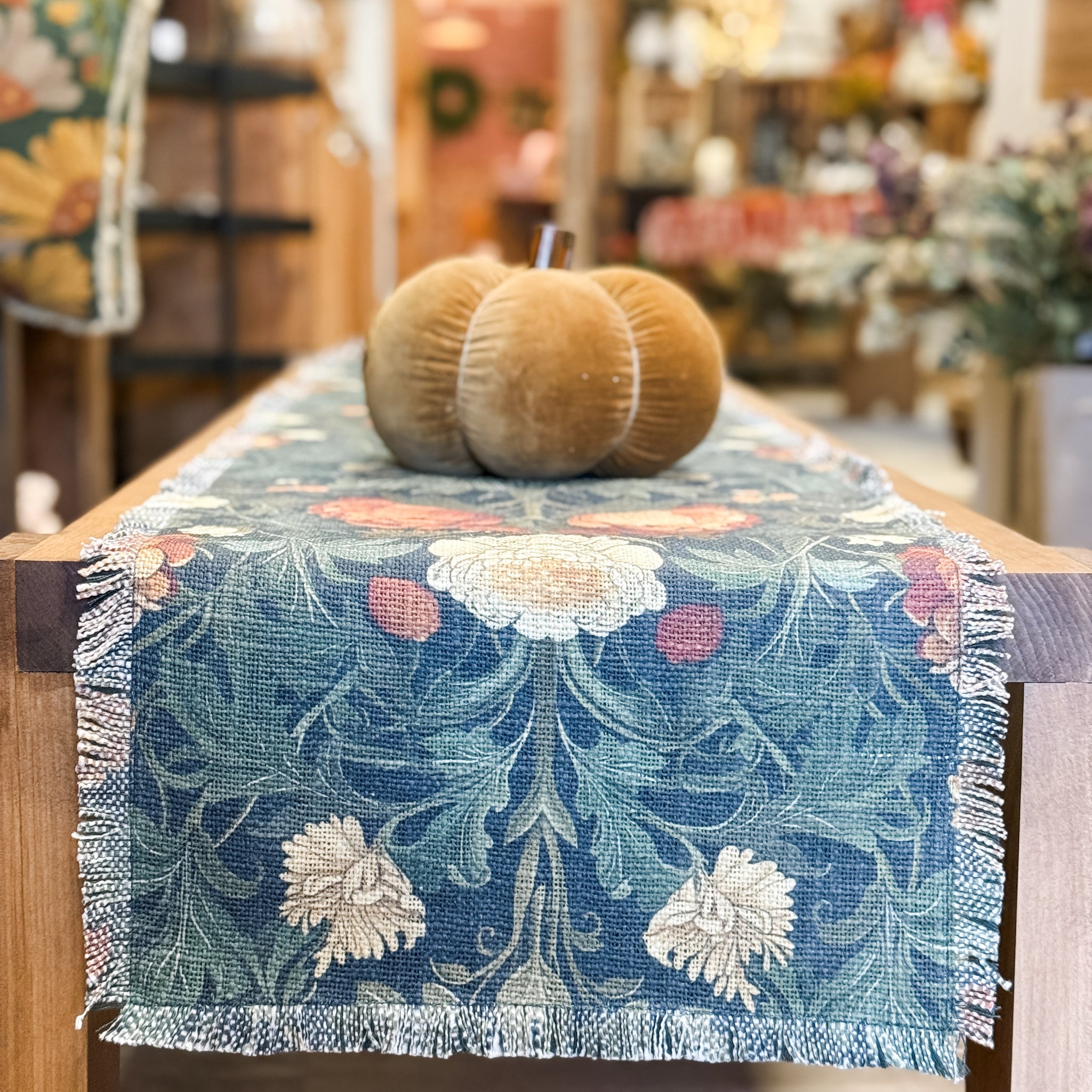 Moody Fall Floral Table Runner