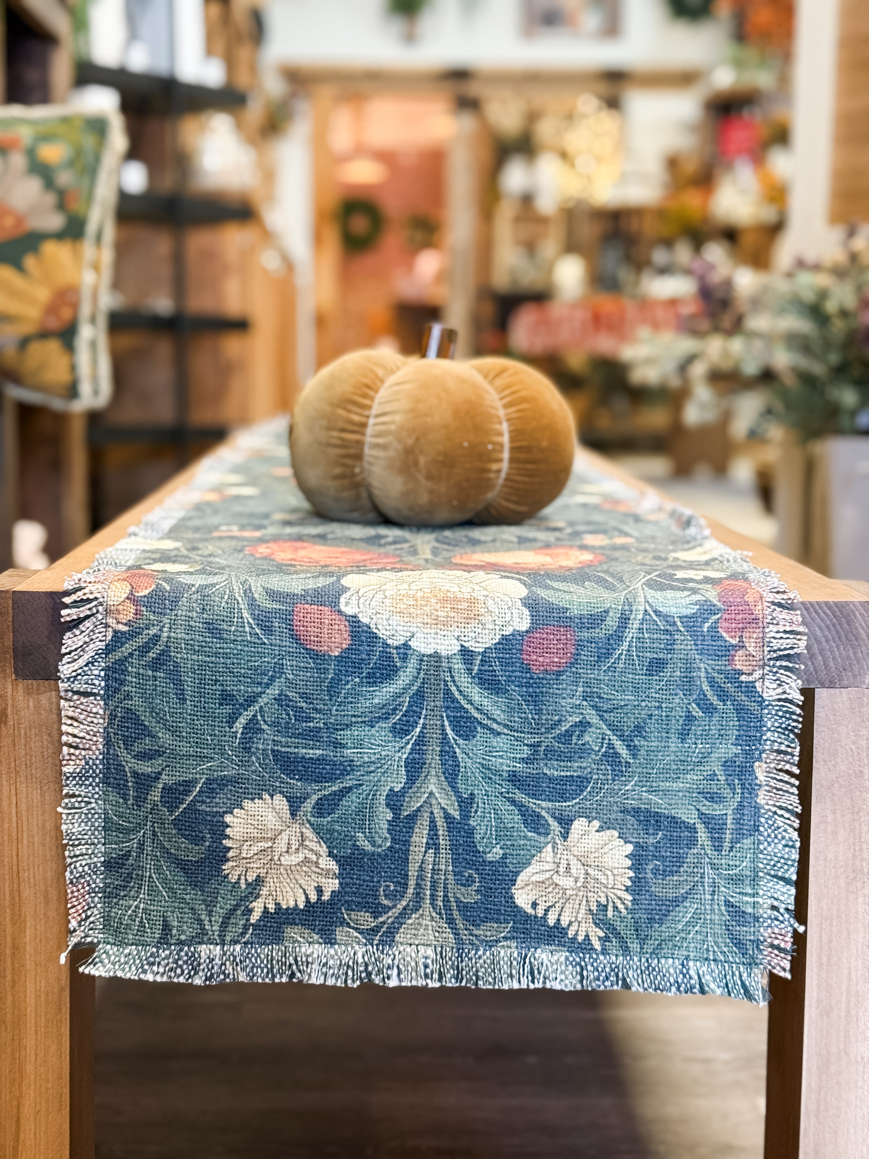 Moody Fall Floral Table Runner
