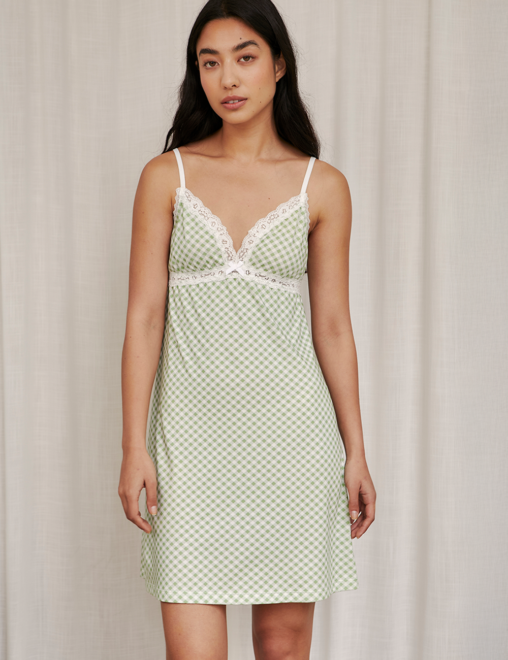 Cami Gingham Green