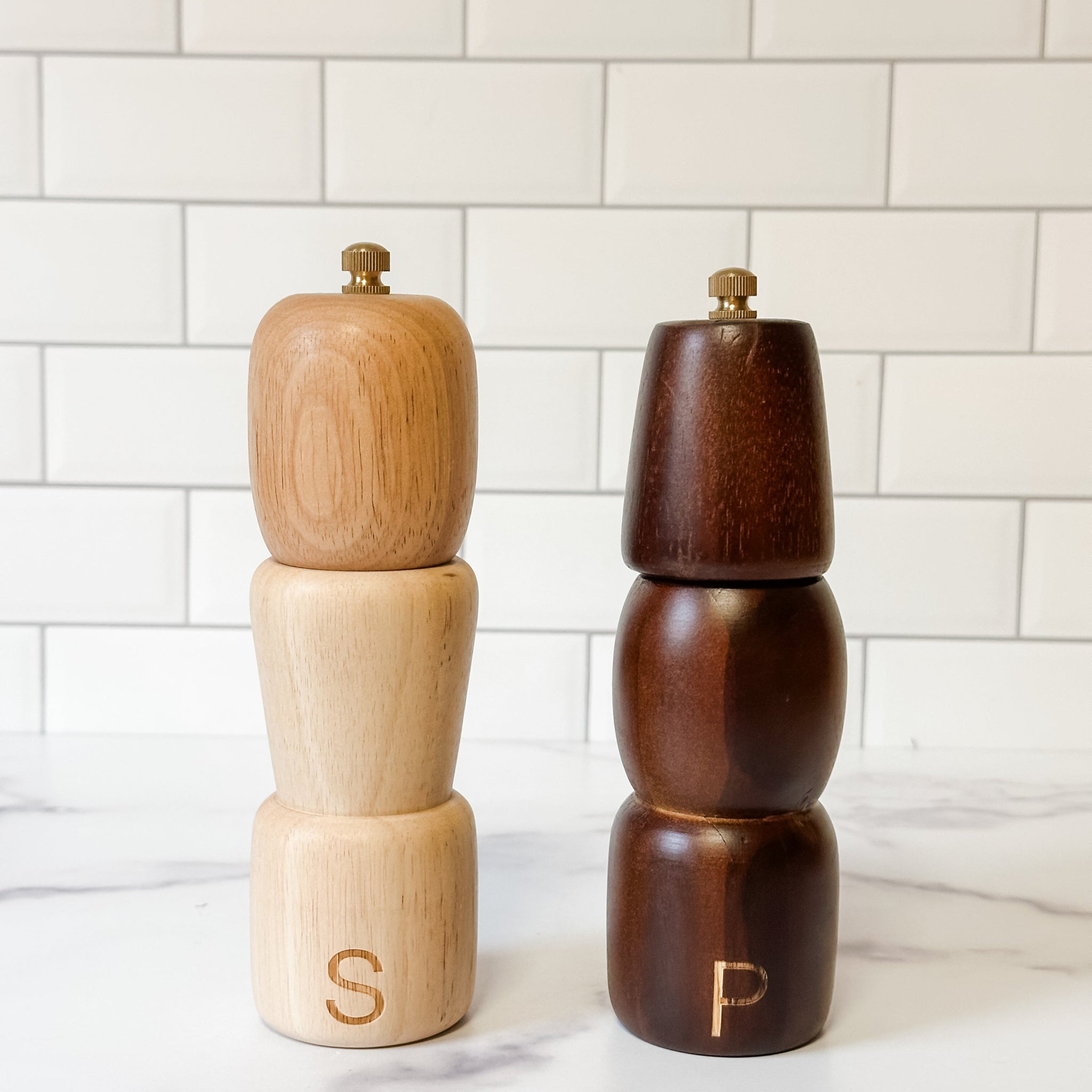 Acacia Salt & Pepper Mill, Set of 2