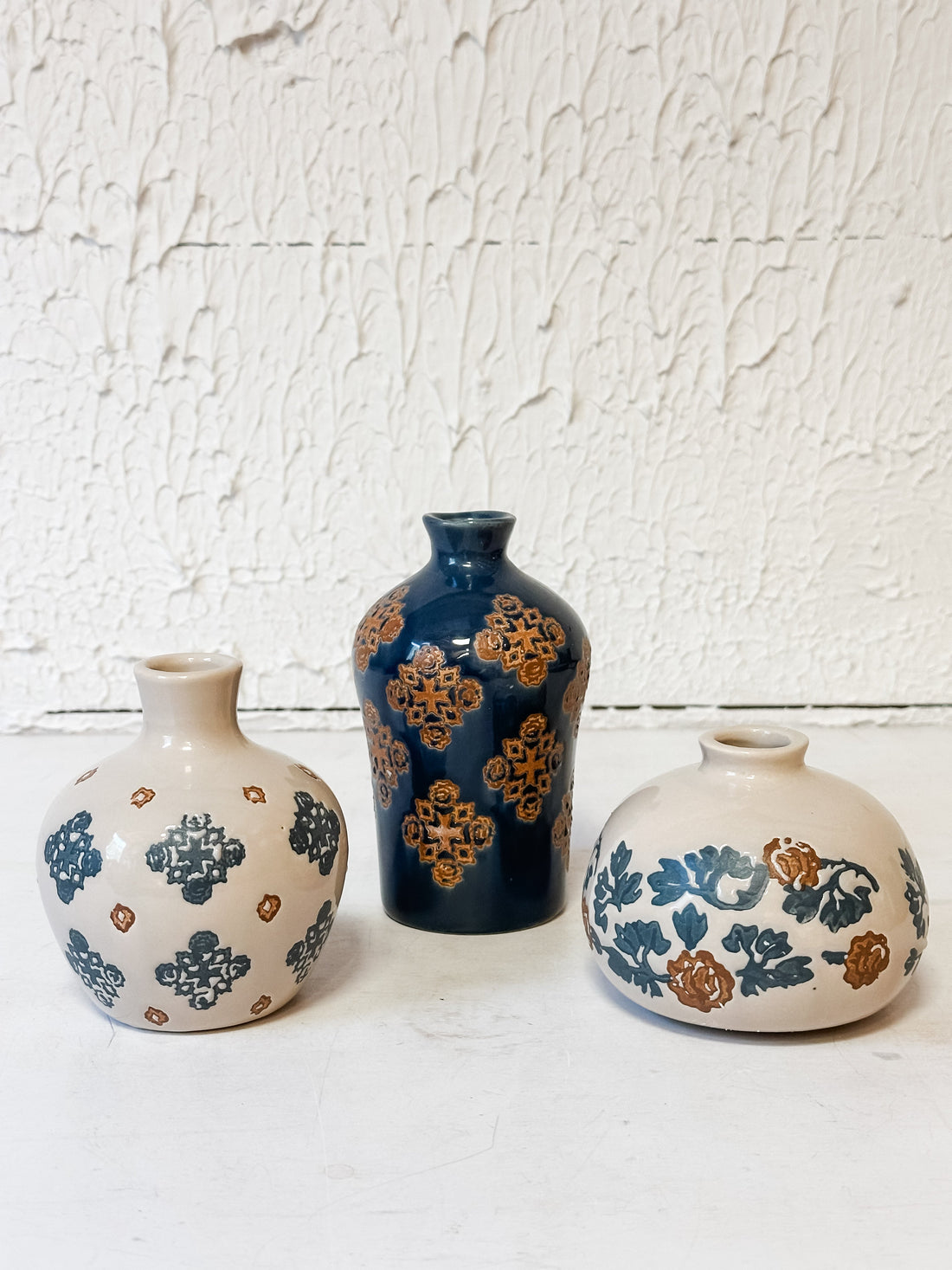 Blue Floral Motif Vase