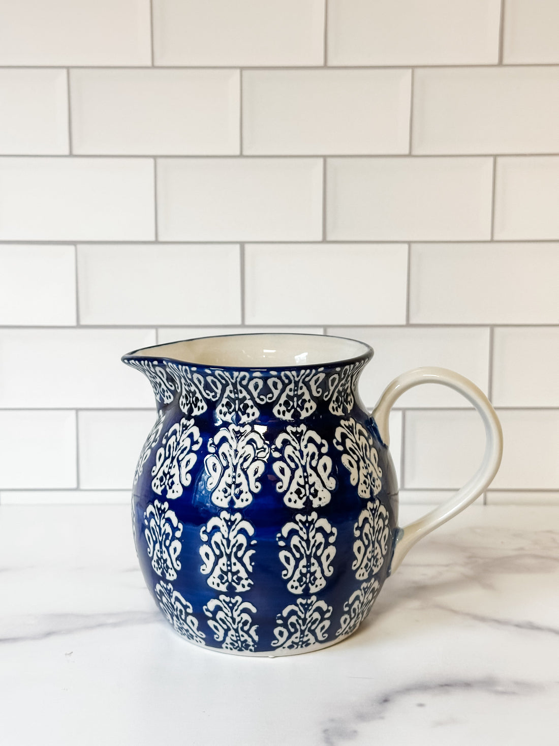 Blue Floral Pitchers, 2 Styles