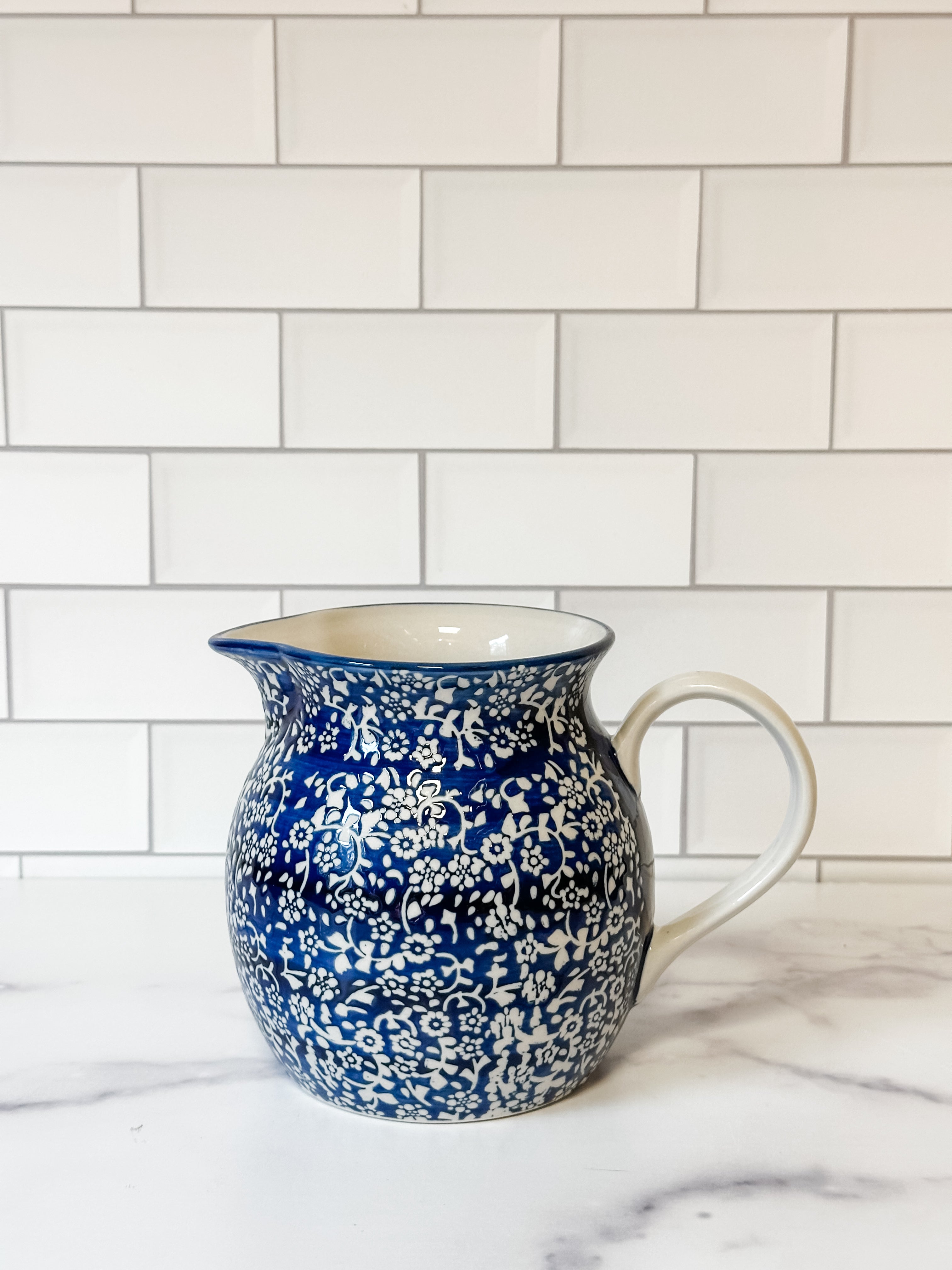 Blue Floral Pitchers, 2 Styles