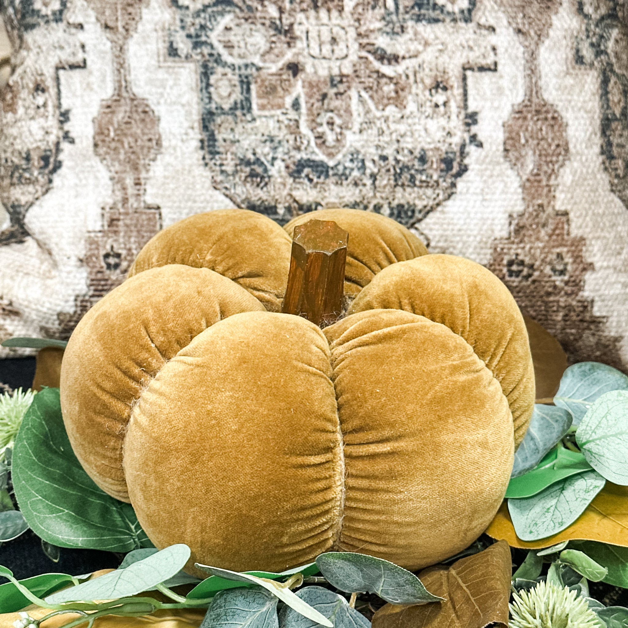 Brown Velvet Pumpkin