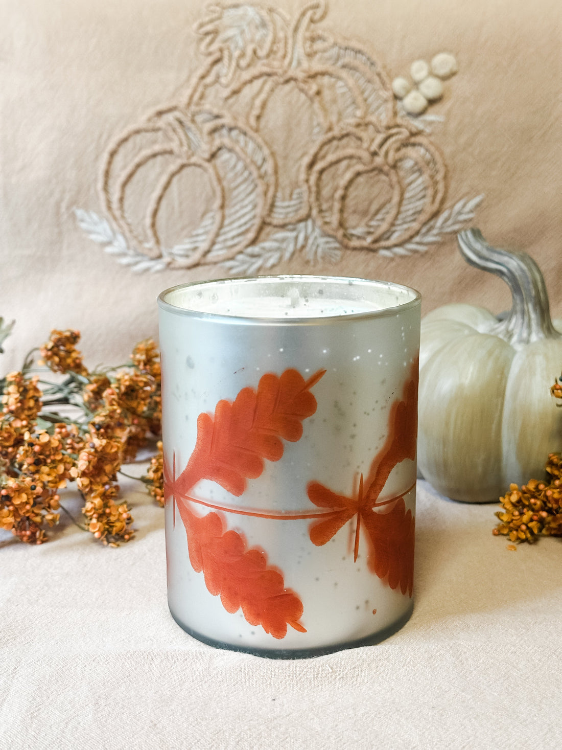 Tall Orange Votive Candle