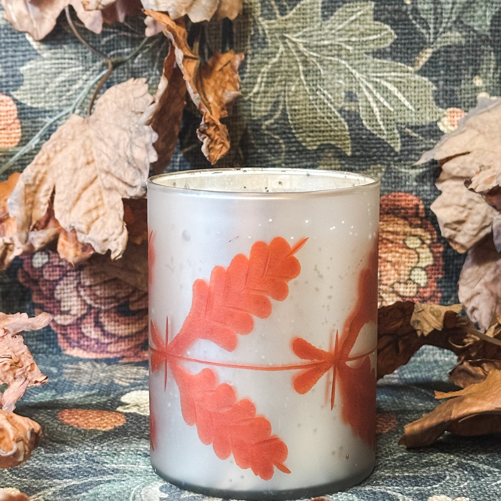 Tall Orange Votive Candle