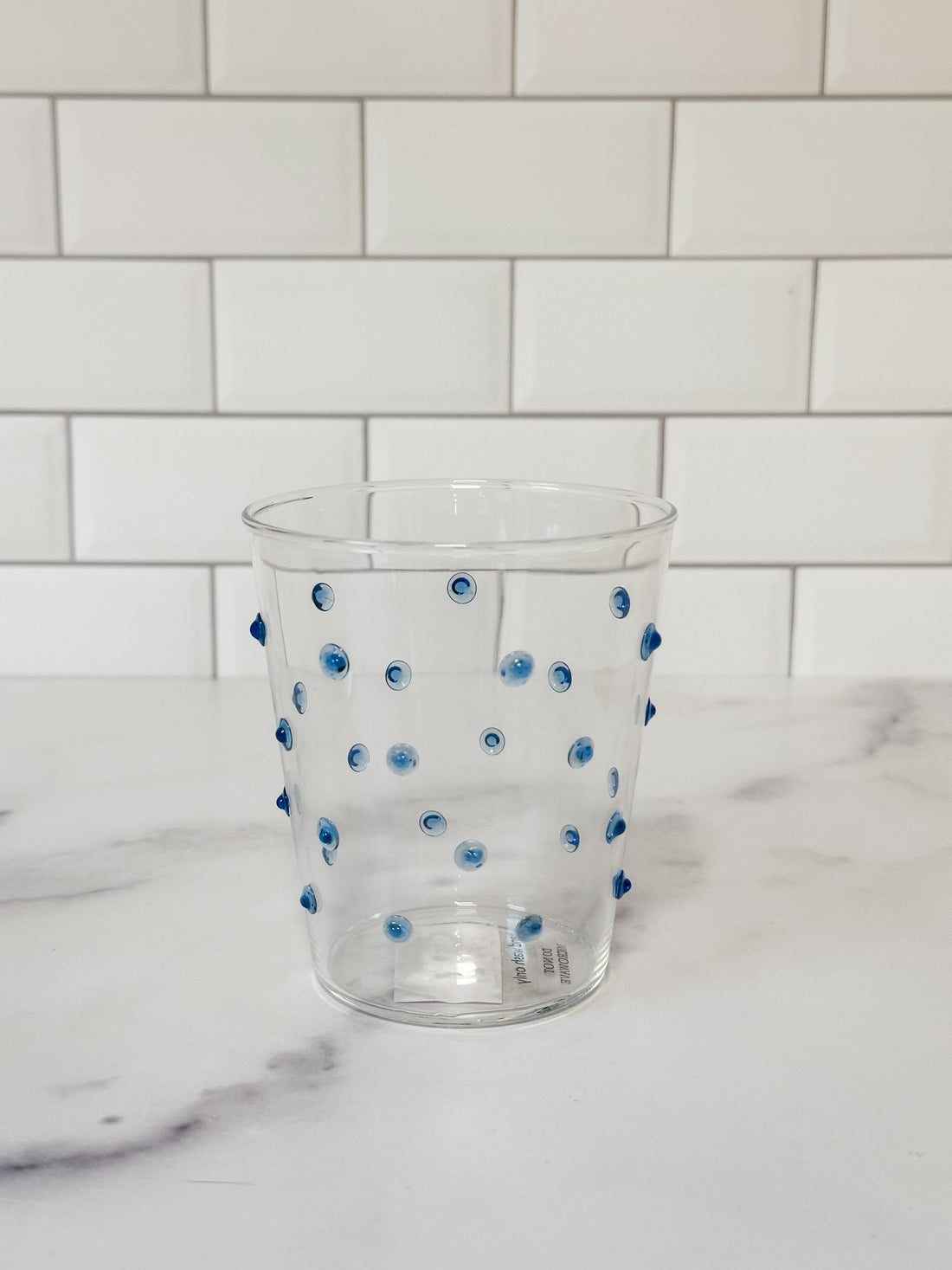 Drinking Glass With Dots