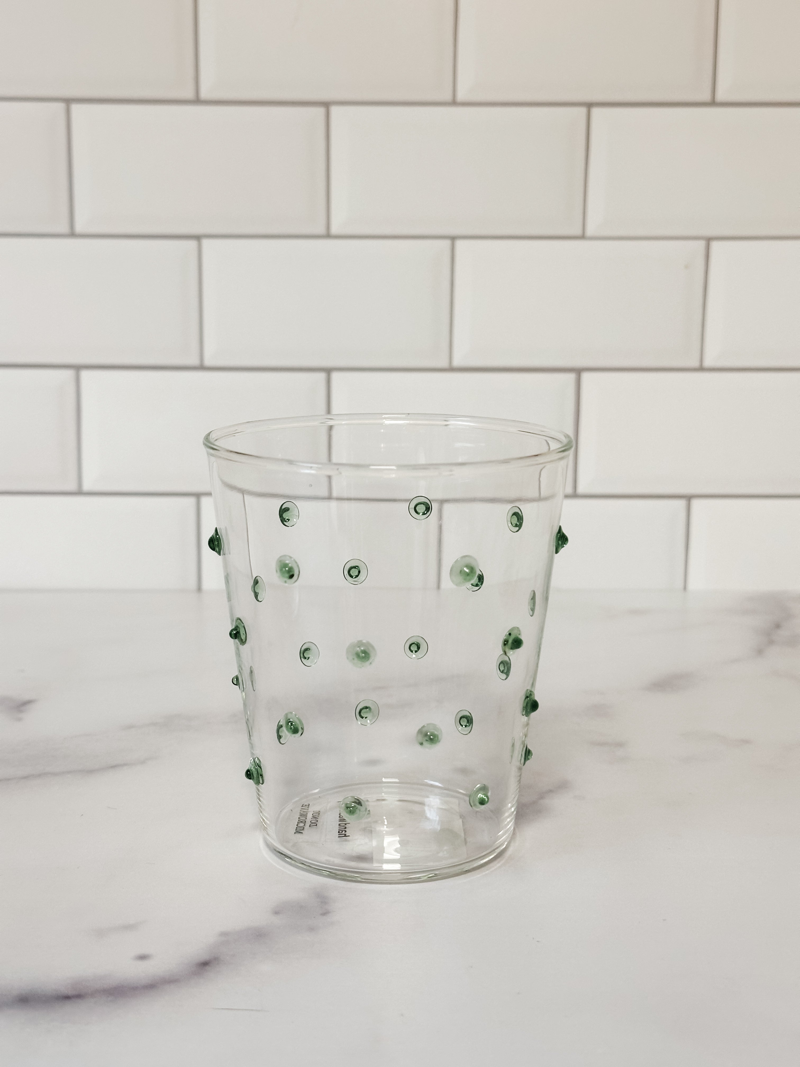 Drinking Glass With Dots