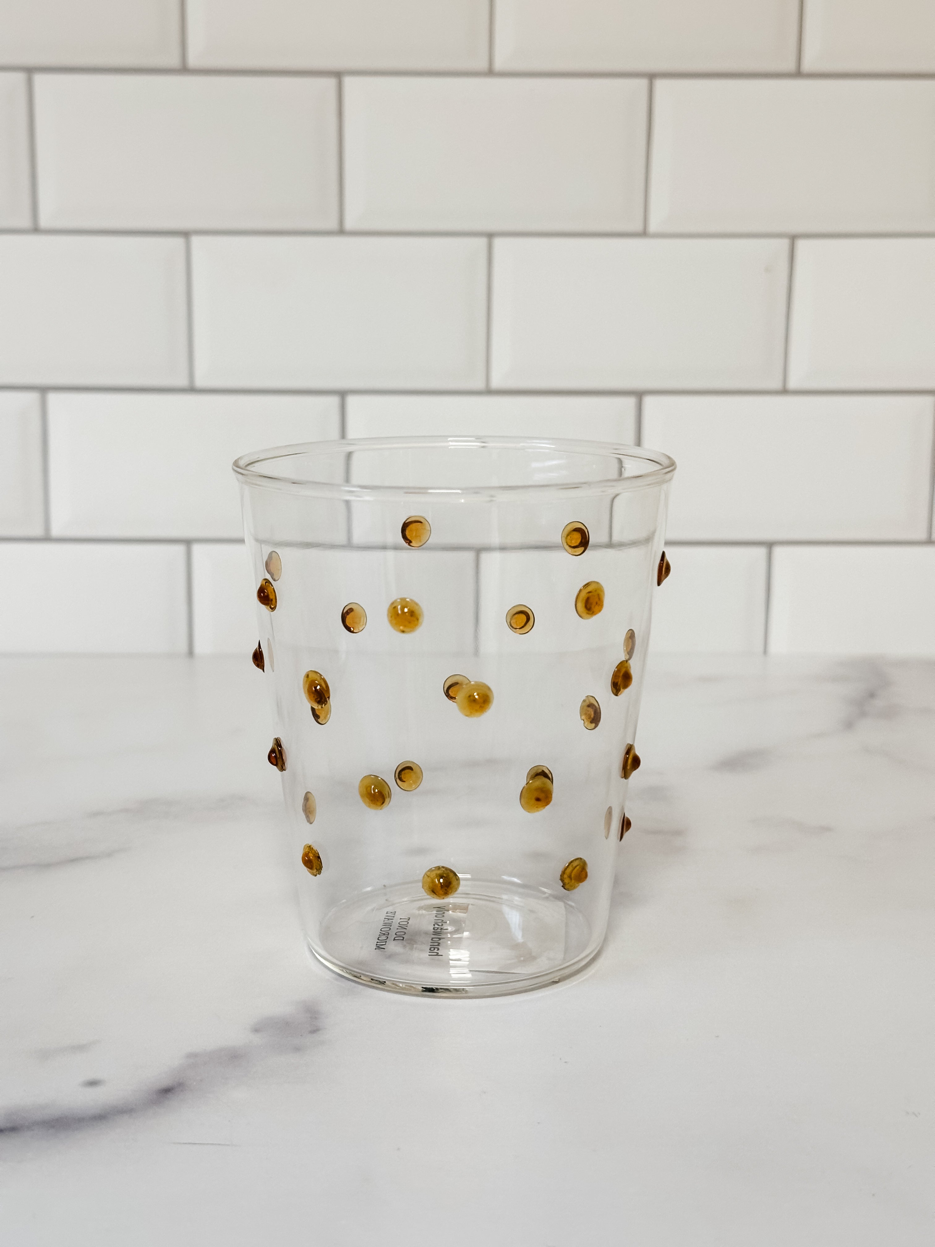 Drinking Glass With Dots