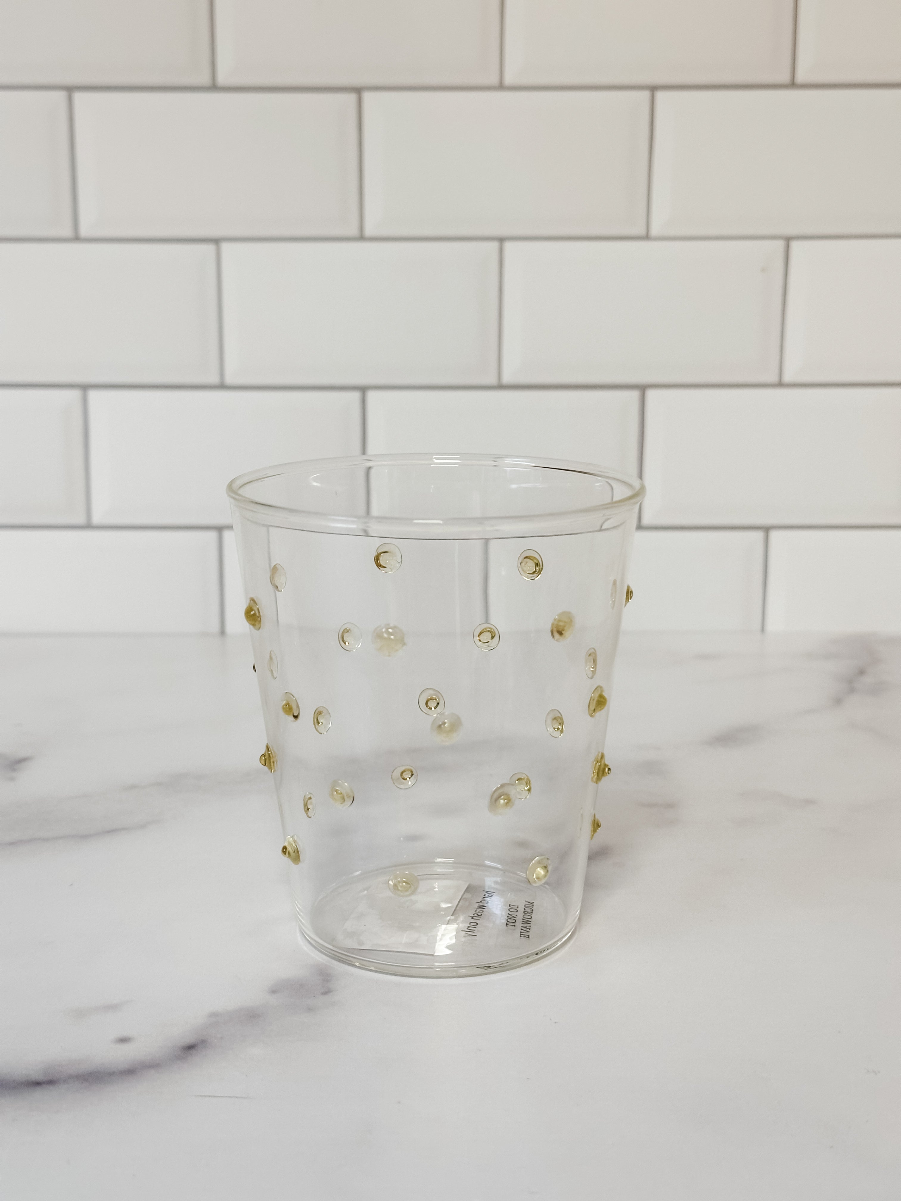 Drinking Glass With Dots
