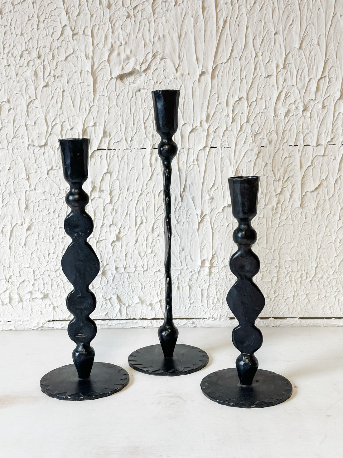 Forged Black Iron Taper Holders