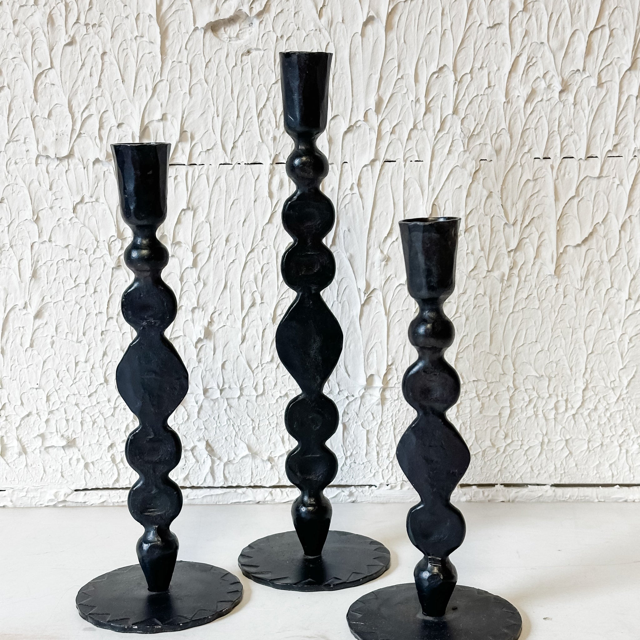 Forged Black Iron Taper Holders