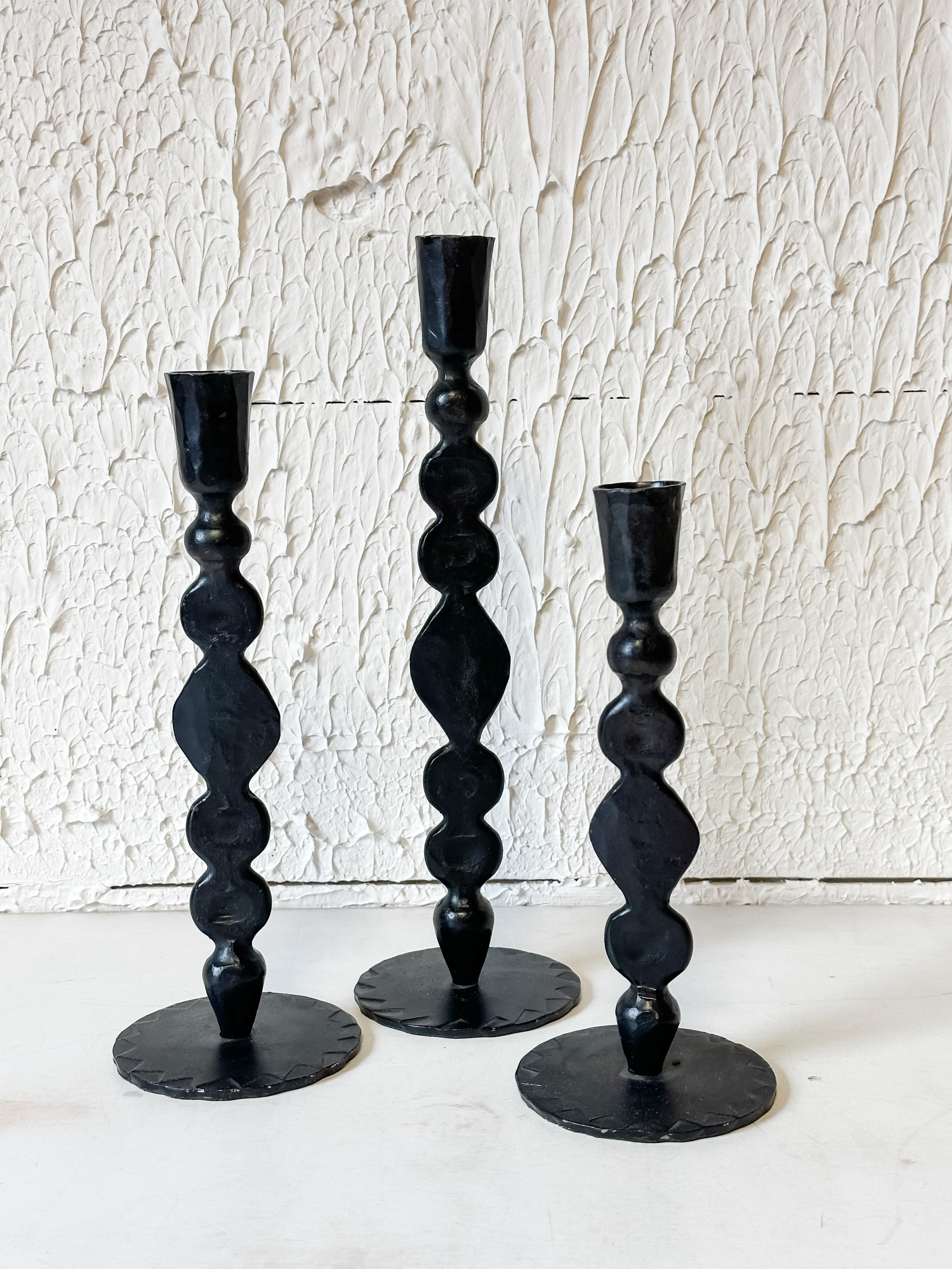 Forged Black Iron Taper Holders