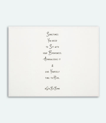 Girl Be Brave Quote Post Card