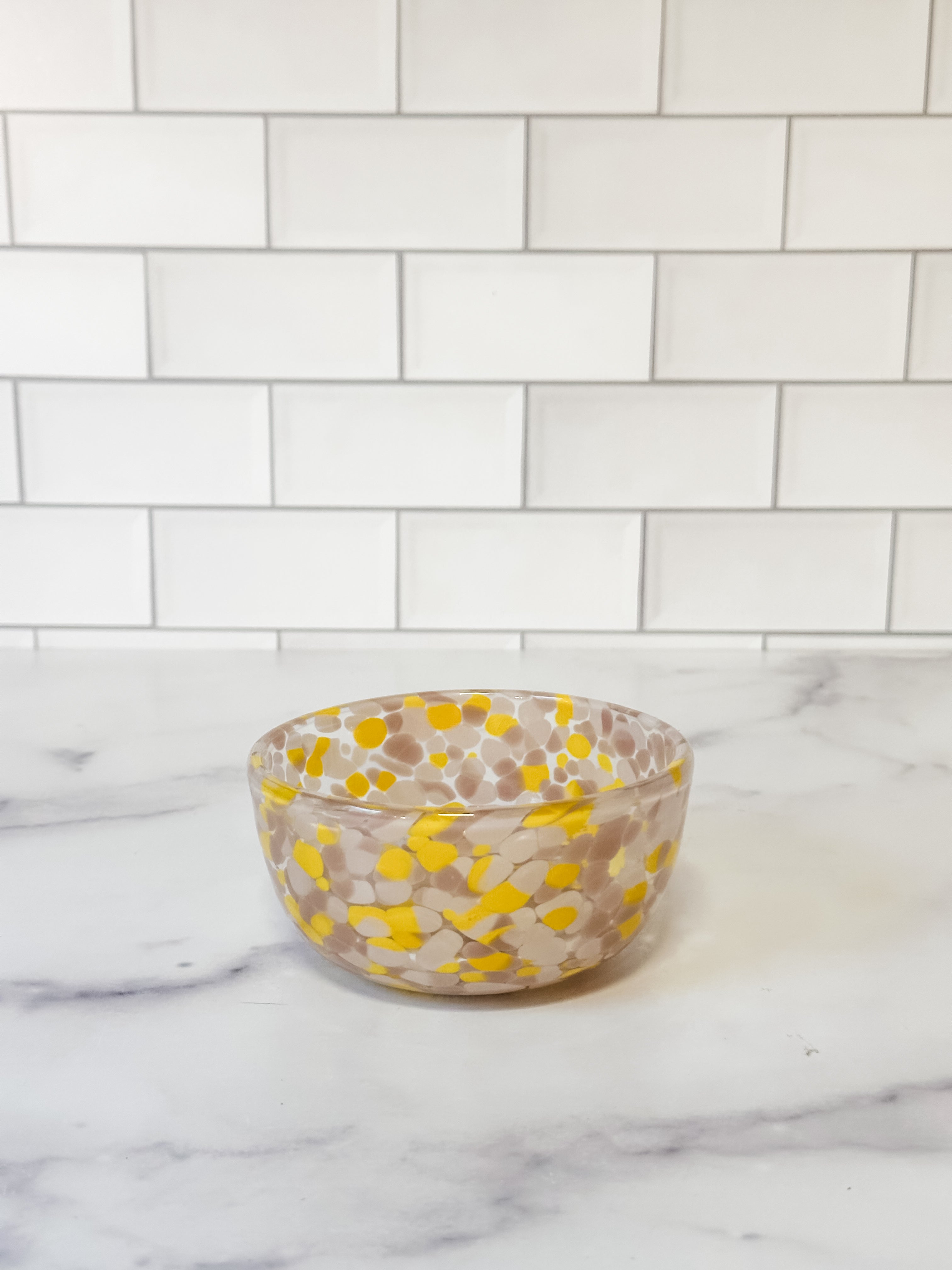 Hand-Blown Confetti Glass Bowl