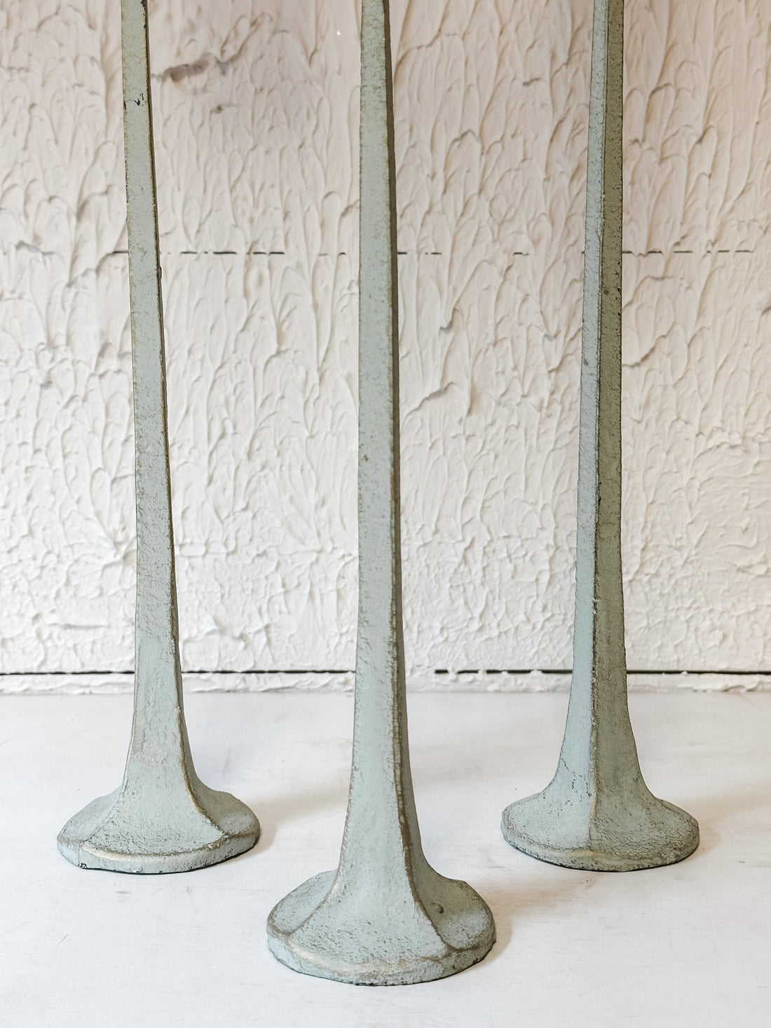 Hand Forged Metal Candle Holders, Verde Green Patina