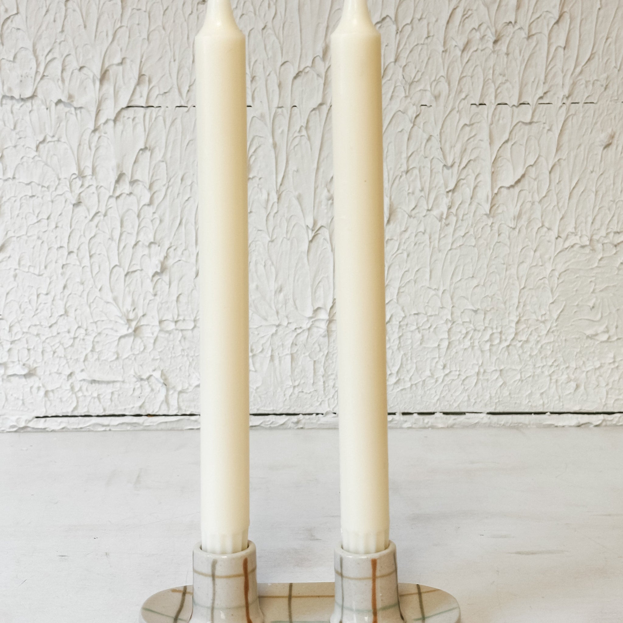 Stoneware Taper Holder Multi Color