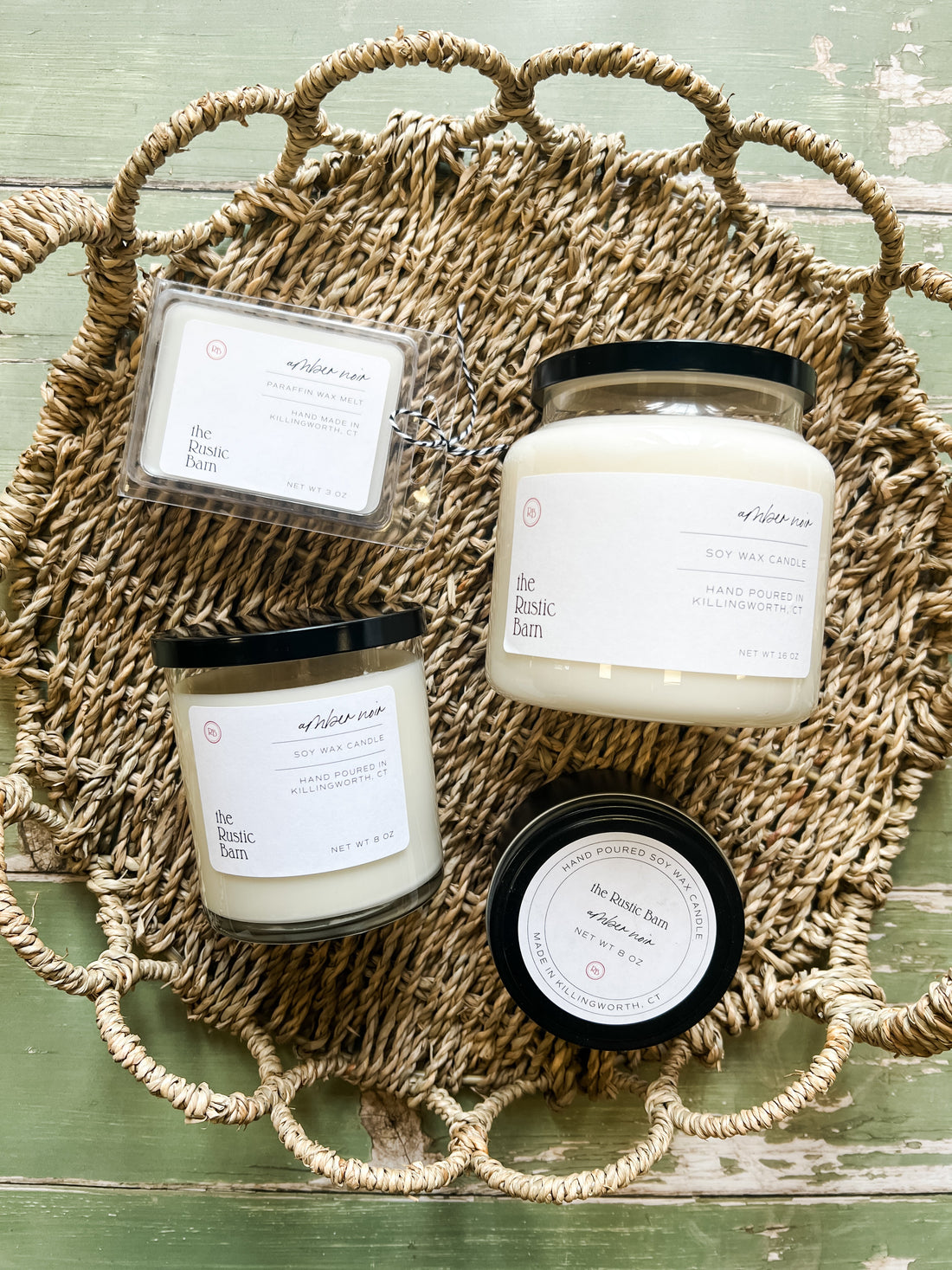 Amber Noir Hand Poured Soy Candle