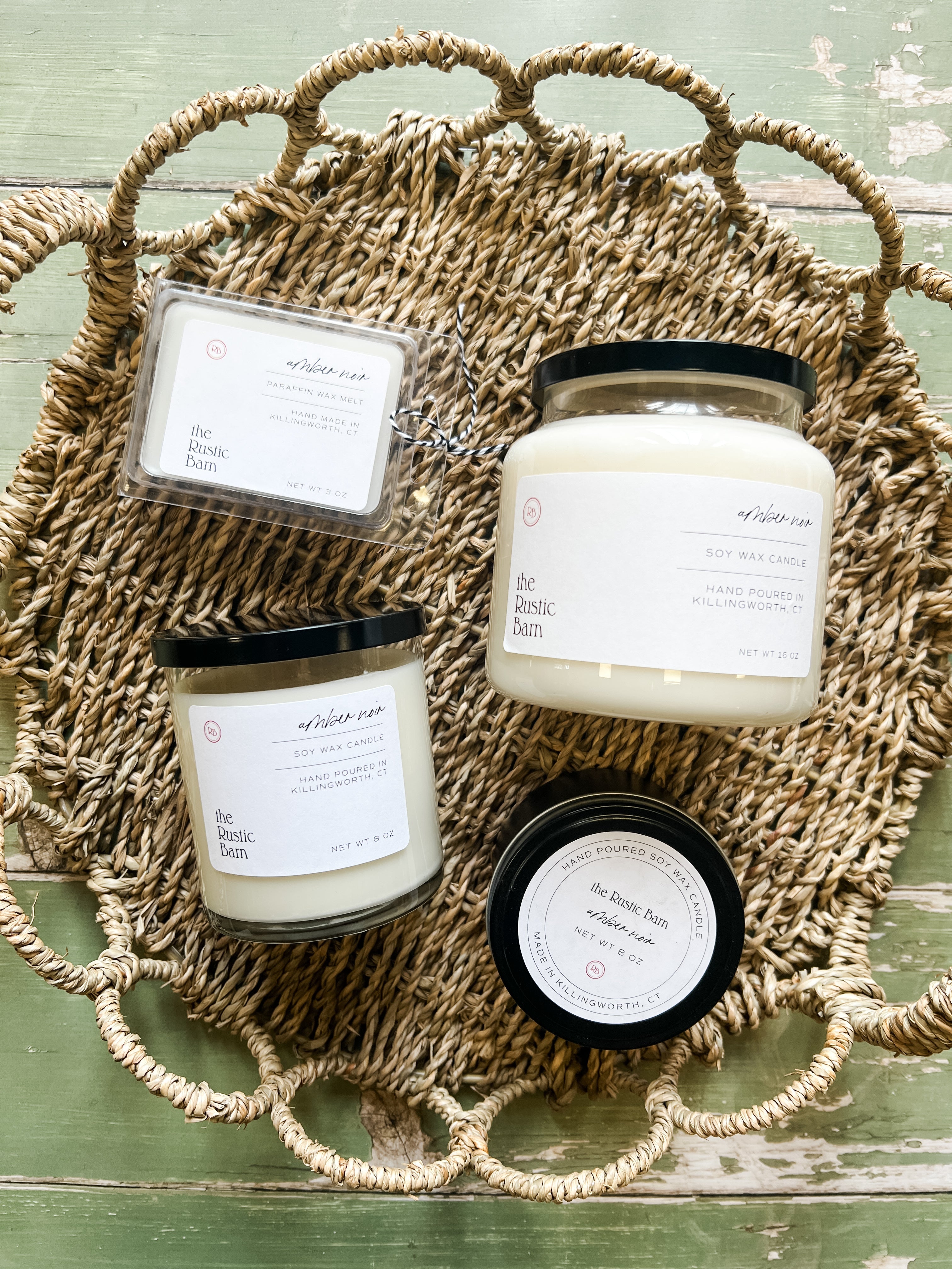 Amber Noir Hand Poured Soy Candle