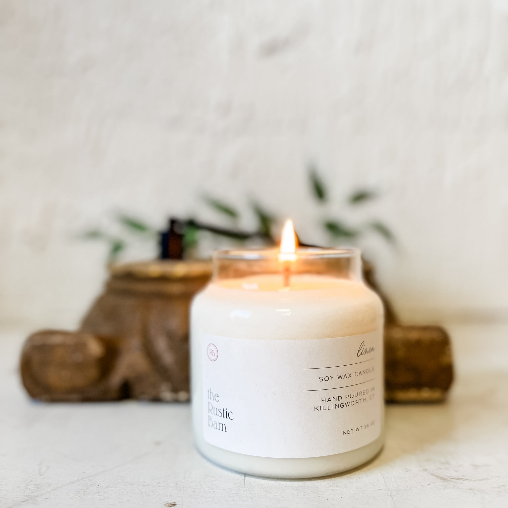 Linen Hand Poured Soy Candle