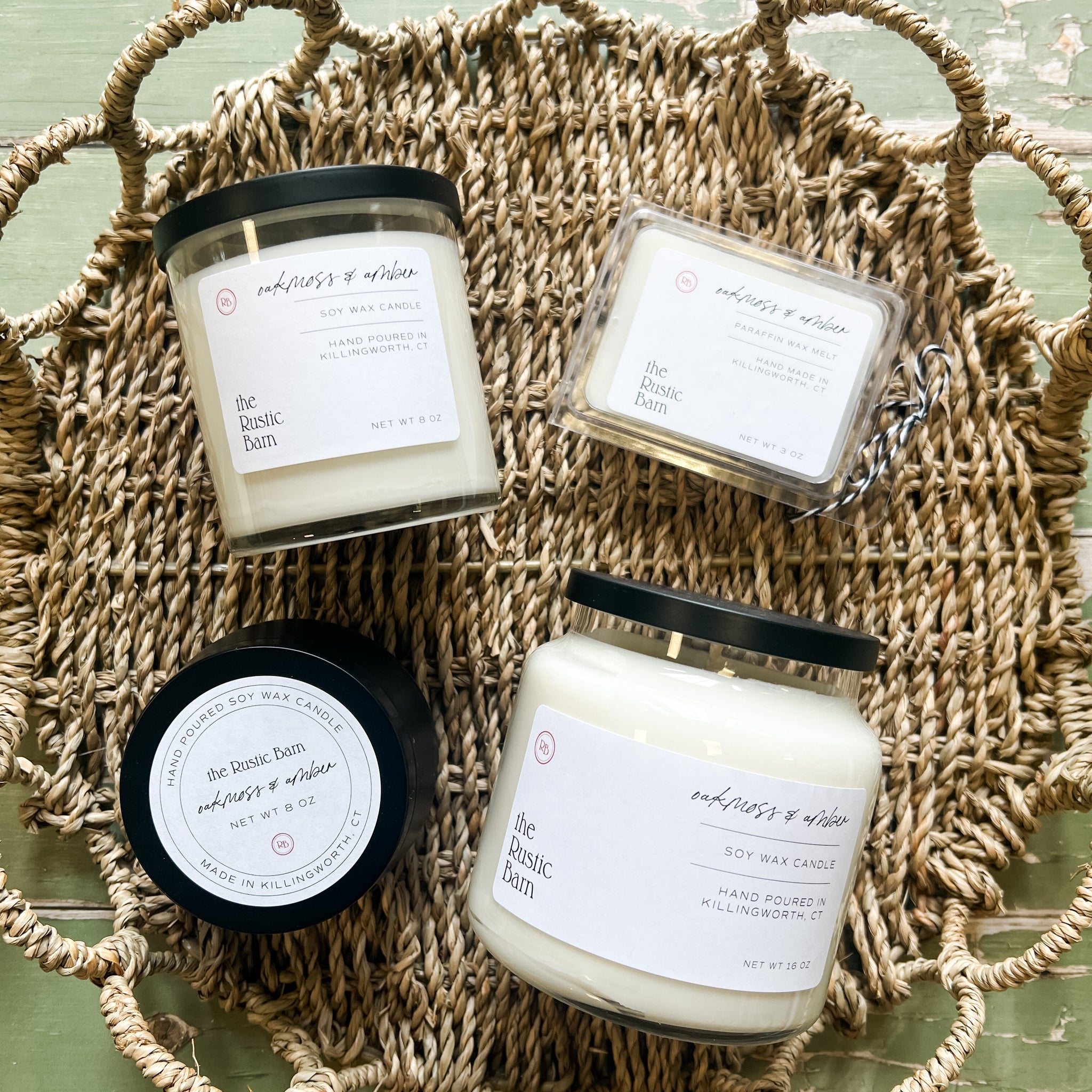 Oakmoss & Amber Hand Poured Soy Candle